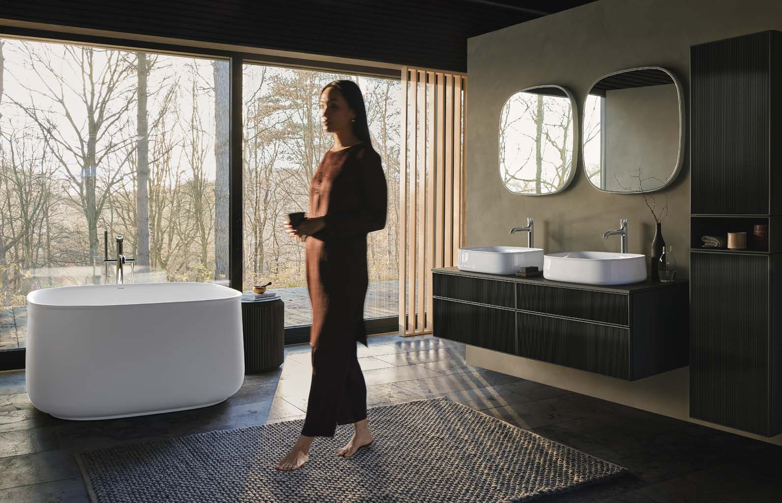 Zencha bathroom in deep walnut